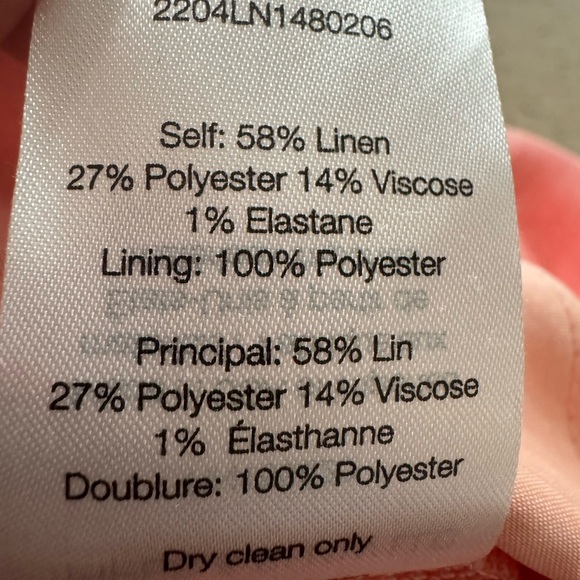 Veronica Beard Ashford Linen Short in Heathered Bright Coral 6 $348 - Picture 9 of 9